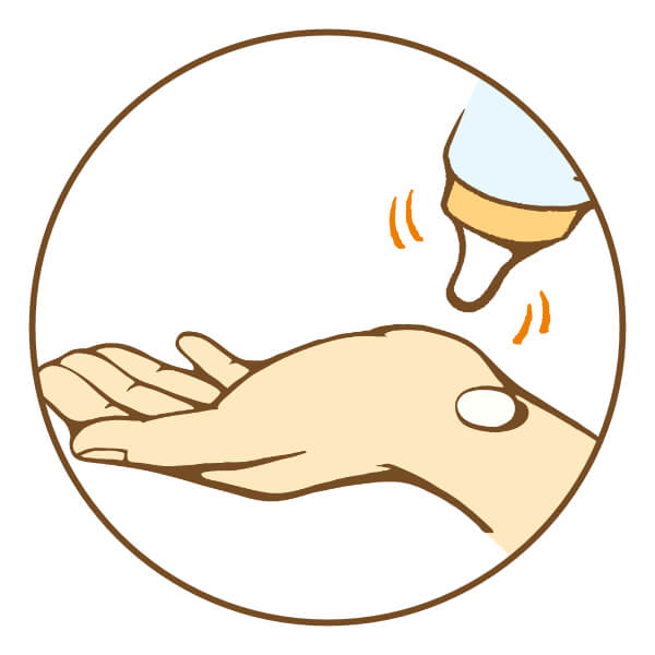 STEP6:在手腕內側測溫後再餵食